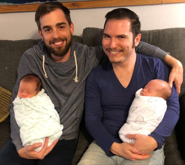Carlin and Lawernce and their twins
