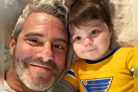 Gay Dad and star of Bravo Andy Cohen with his toddler son