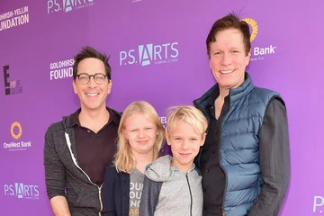 Dan Bucatinsky & Don Roos with their two children at a PS Arts event