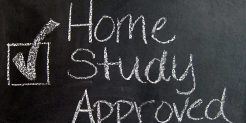 Home Study Approved Words on chalk board